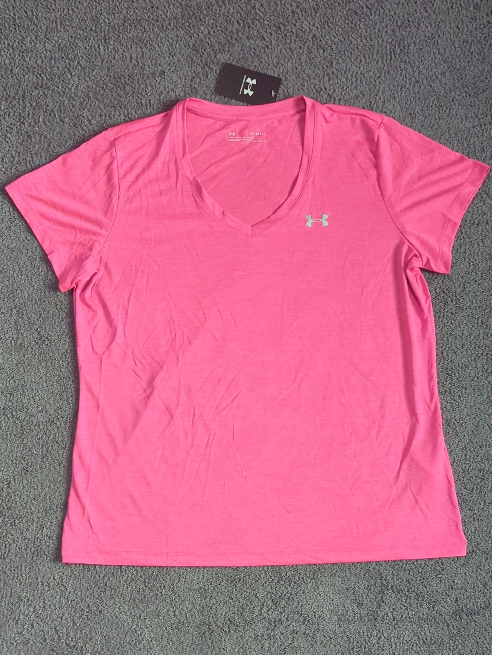 Under Armour Women’s Hot Pink V-Neck Short Sleeve Tee